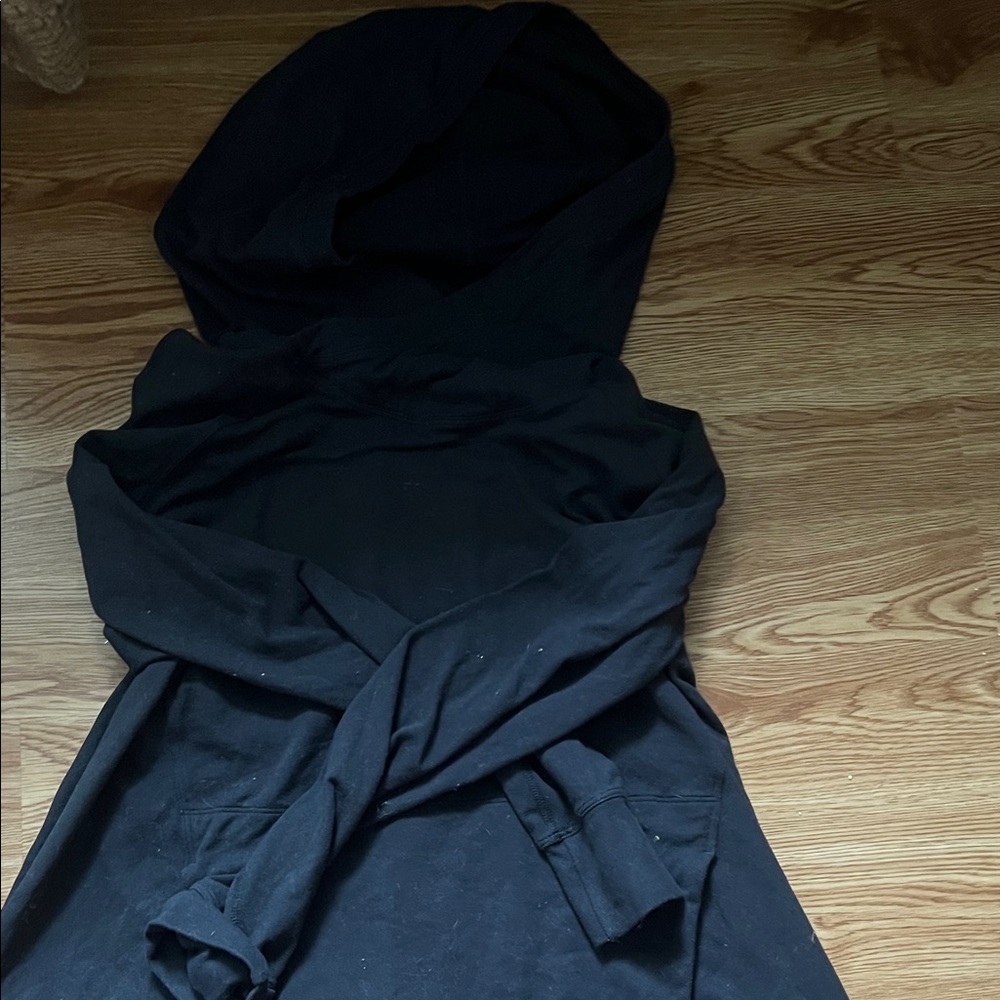 Black Hooded lulu Sweatshirt